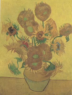 Vincent Van Gogh Still life Vase with Fourteen Sunflowers (nn04) China oil painting art